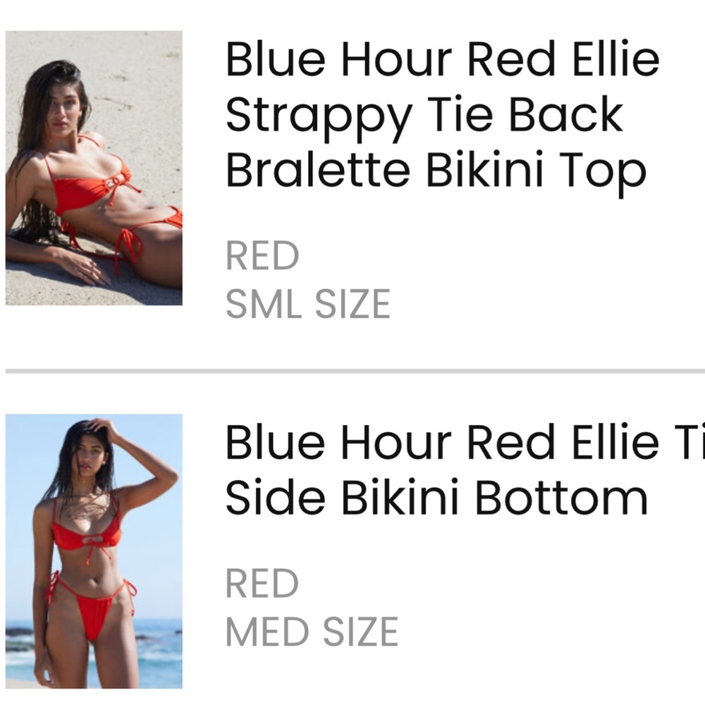 PacSun Red Bikini Set